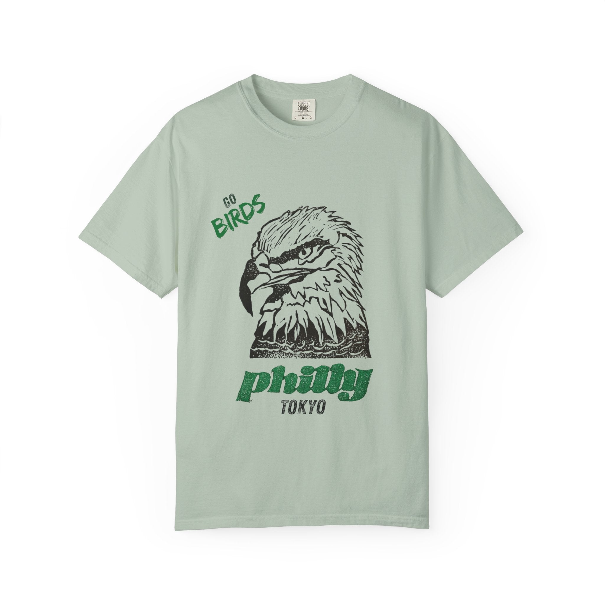 Nihonbashi PHILLY TOKYO Unisex Garment-Dyed T-Shirt - 'Go Birds' Design By NAO