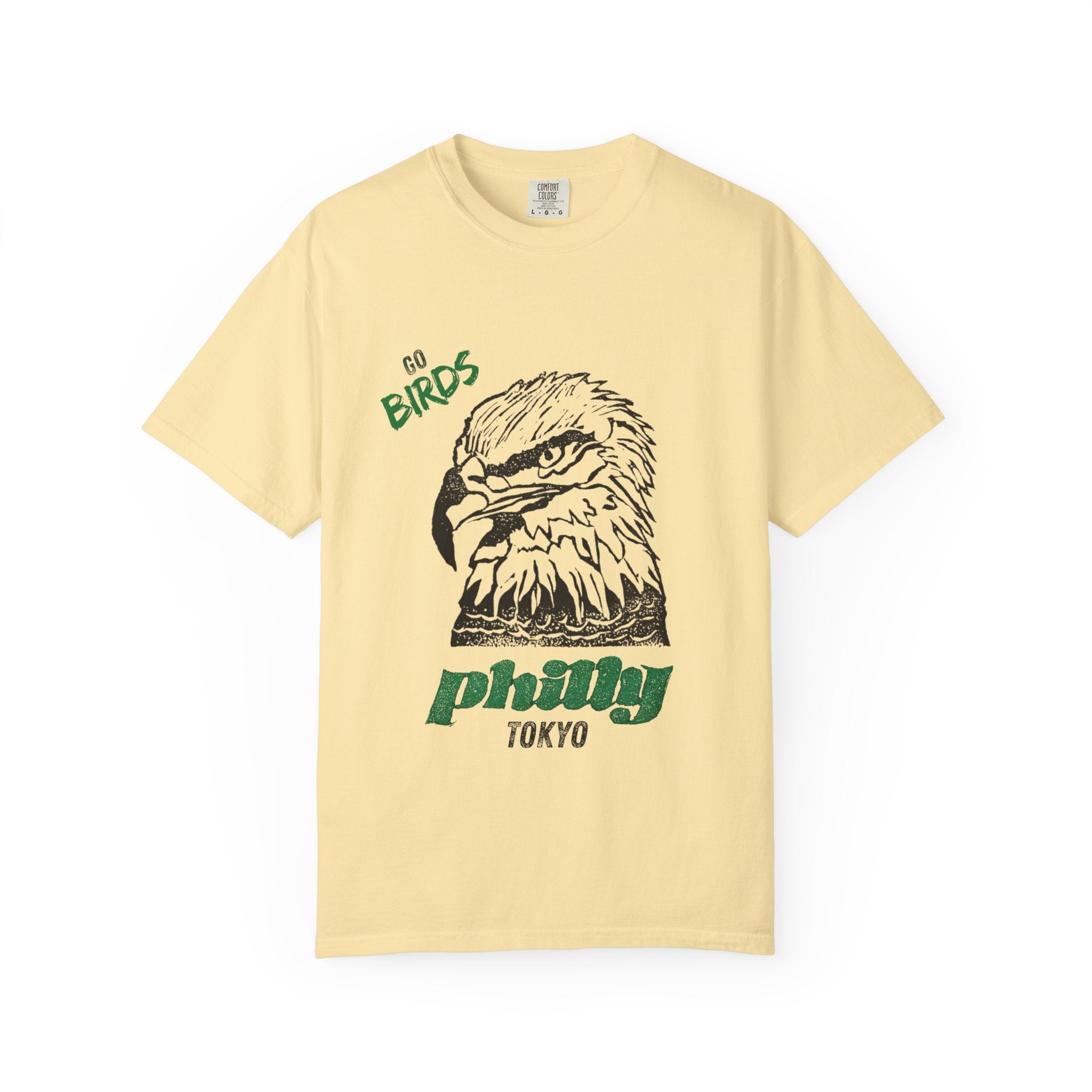 Nihonbashi PHILLY TOKYO Unisex Garment-Dyed T-Shirt - 'Go Birds' Design By NAO