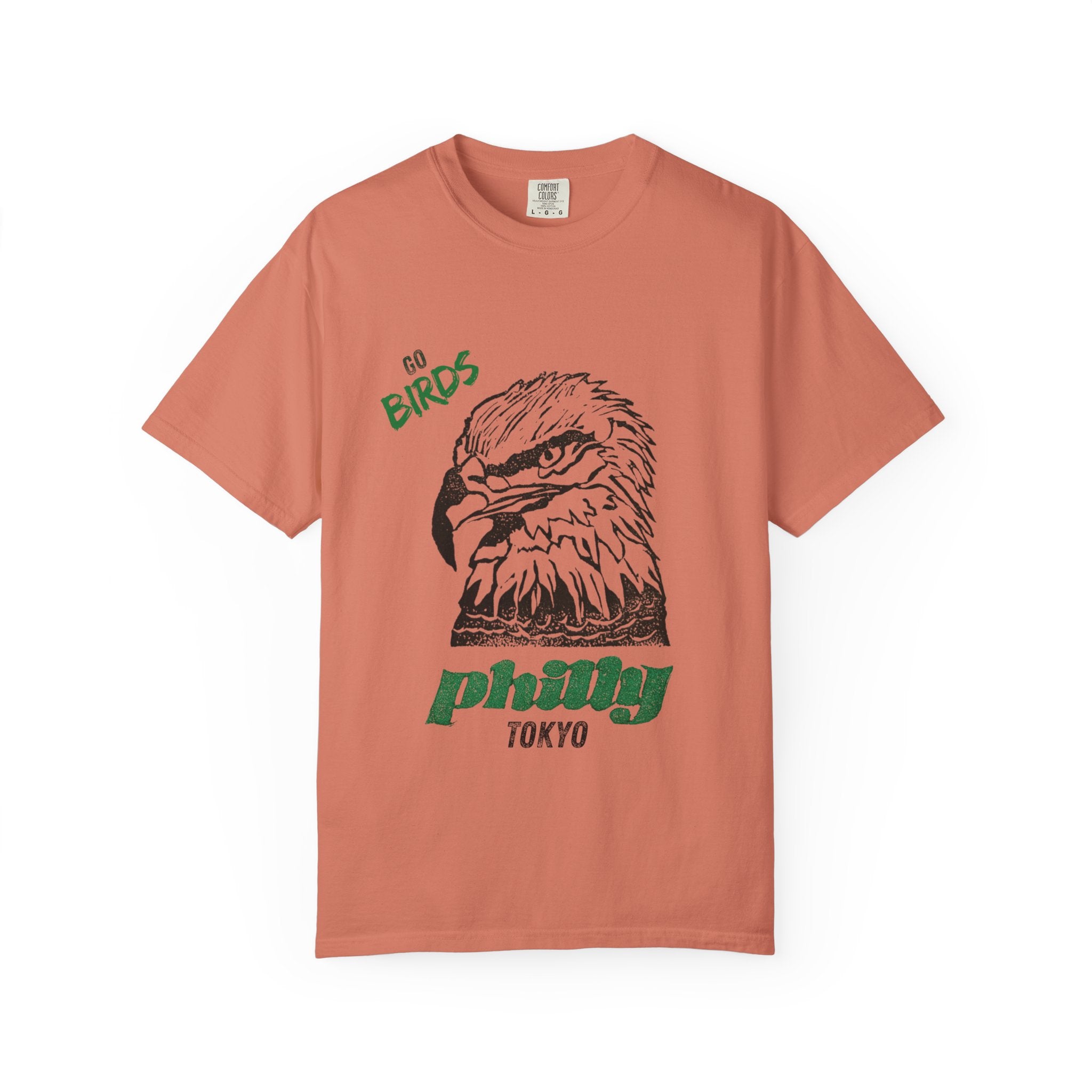 Nihonbashi PHILLY TOKYO Unisex Garment-Dyed T-Shirt - 'Go Birds' Design By NAO