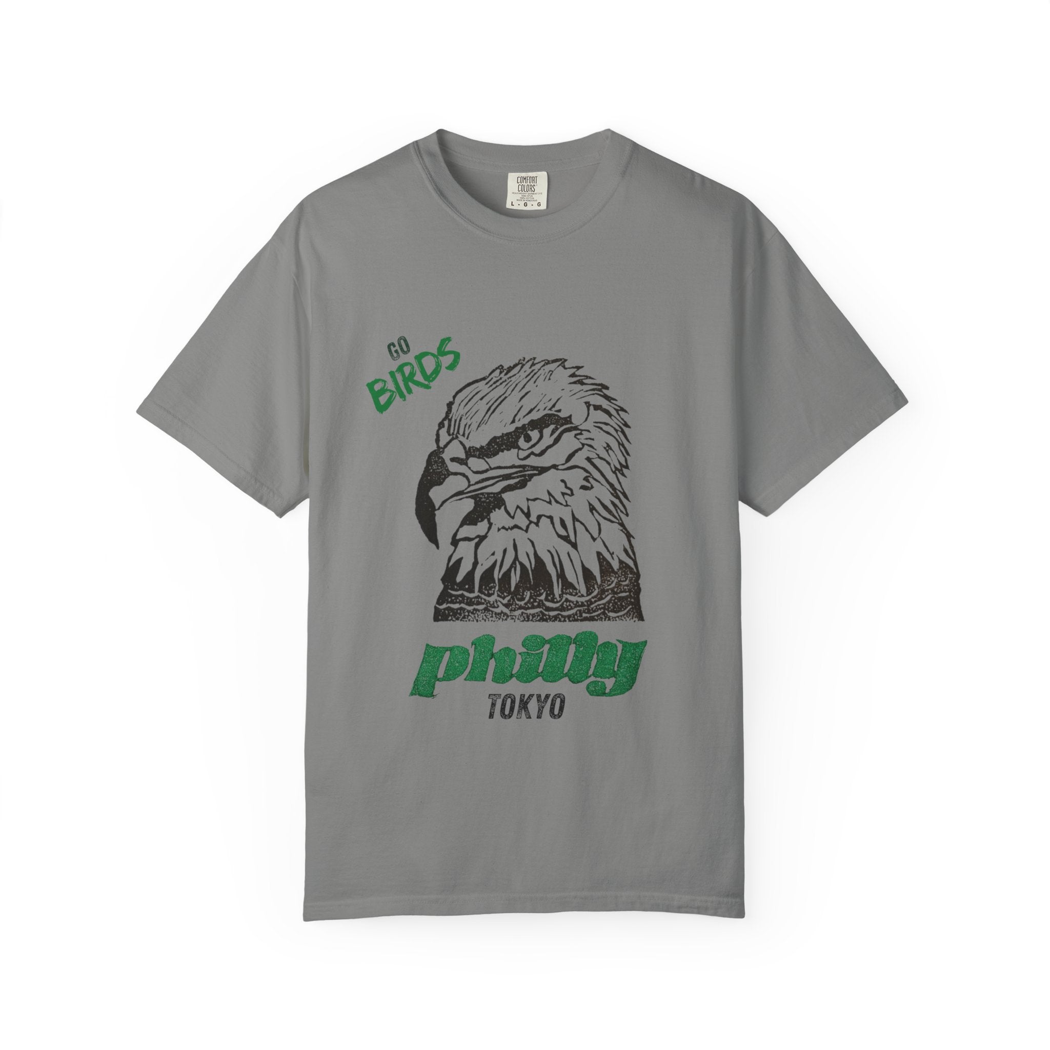 Nihonbashi PHILLY TOKYO Unisex Garment-Dyed T-Shirt - 'Go Birds' Design By NAO