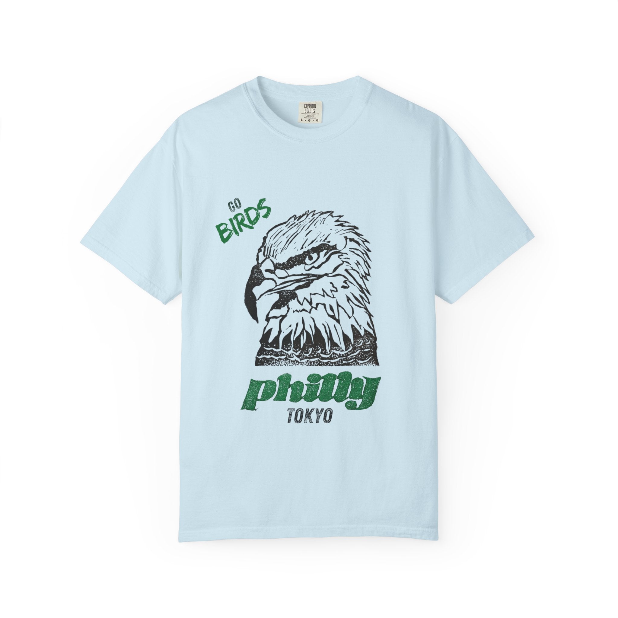 Nihonbashi PHILLY TOKYO Unisex Garment-Dyed T-Shirt - 'Go Birds' Design By NAO
