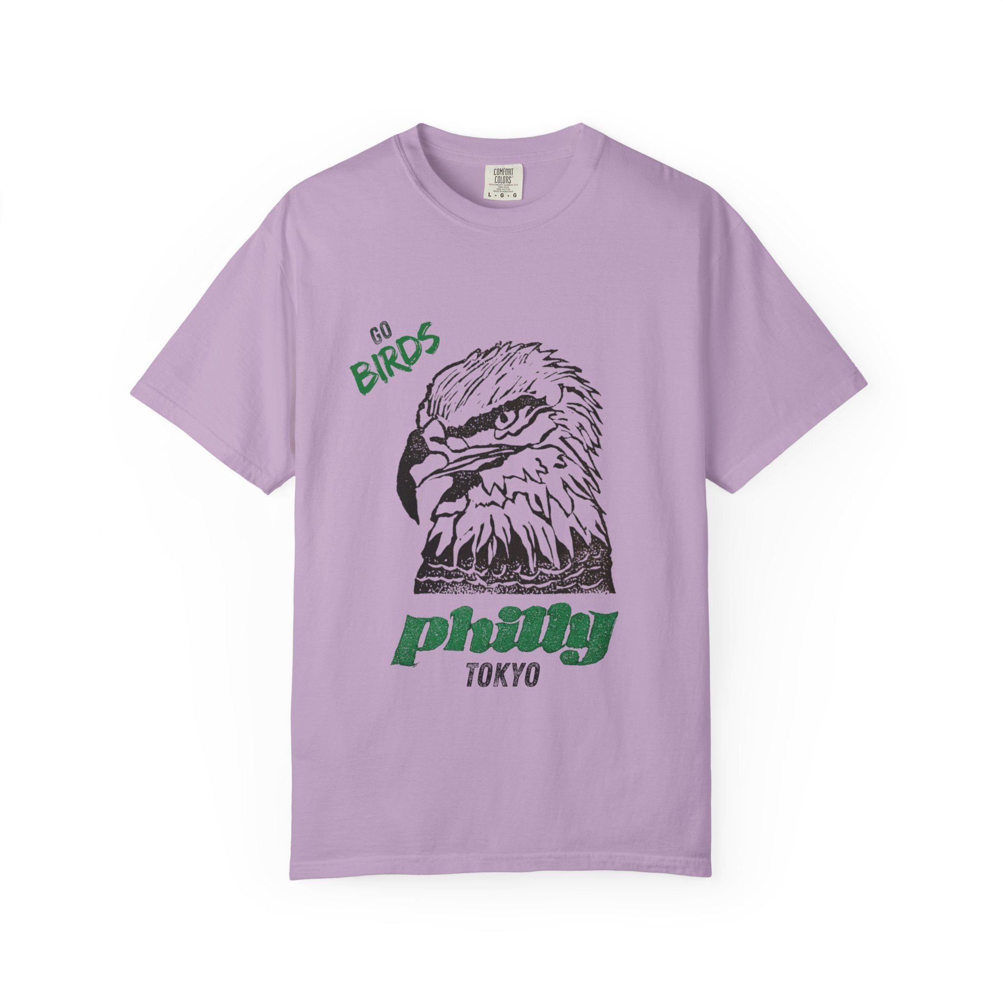 Nihonbashi PHILLY TOKYO Unisex Garment-Dyed T-Shirt - 'Go Birds' Design By NAO